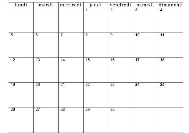 Capture calendrier