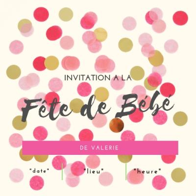 Copie de pink floral baby shower invitation