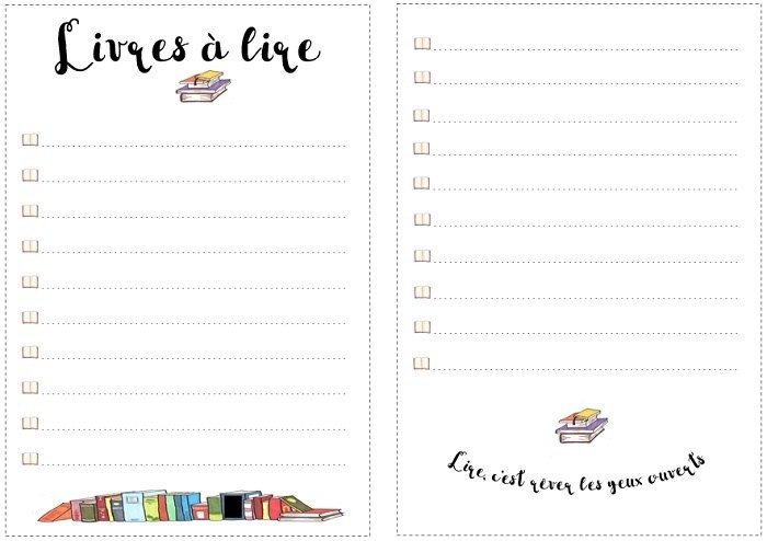 Printable bullet journal livres 1